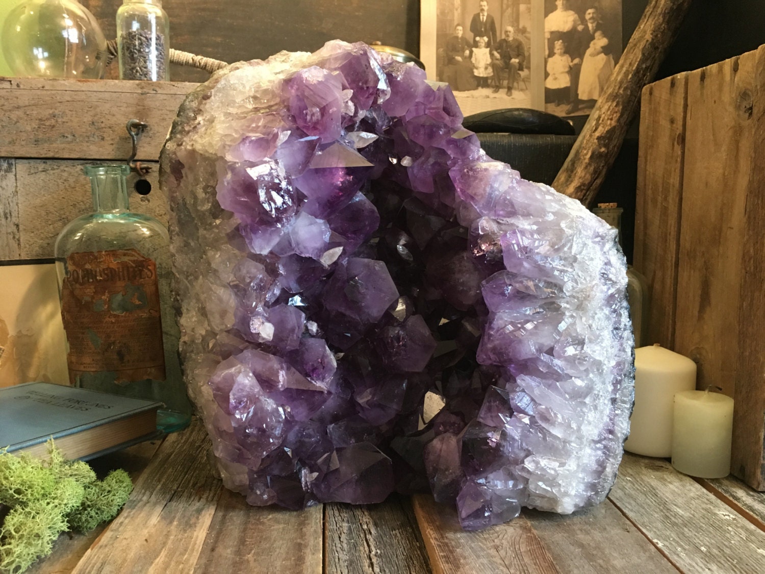 large amethyst crystal geode