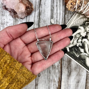Rutilated Quartz Crystal Necklace in Fine Silver / Foxlark Collection - One of a Kind
