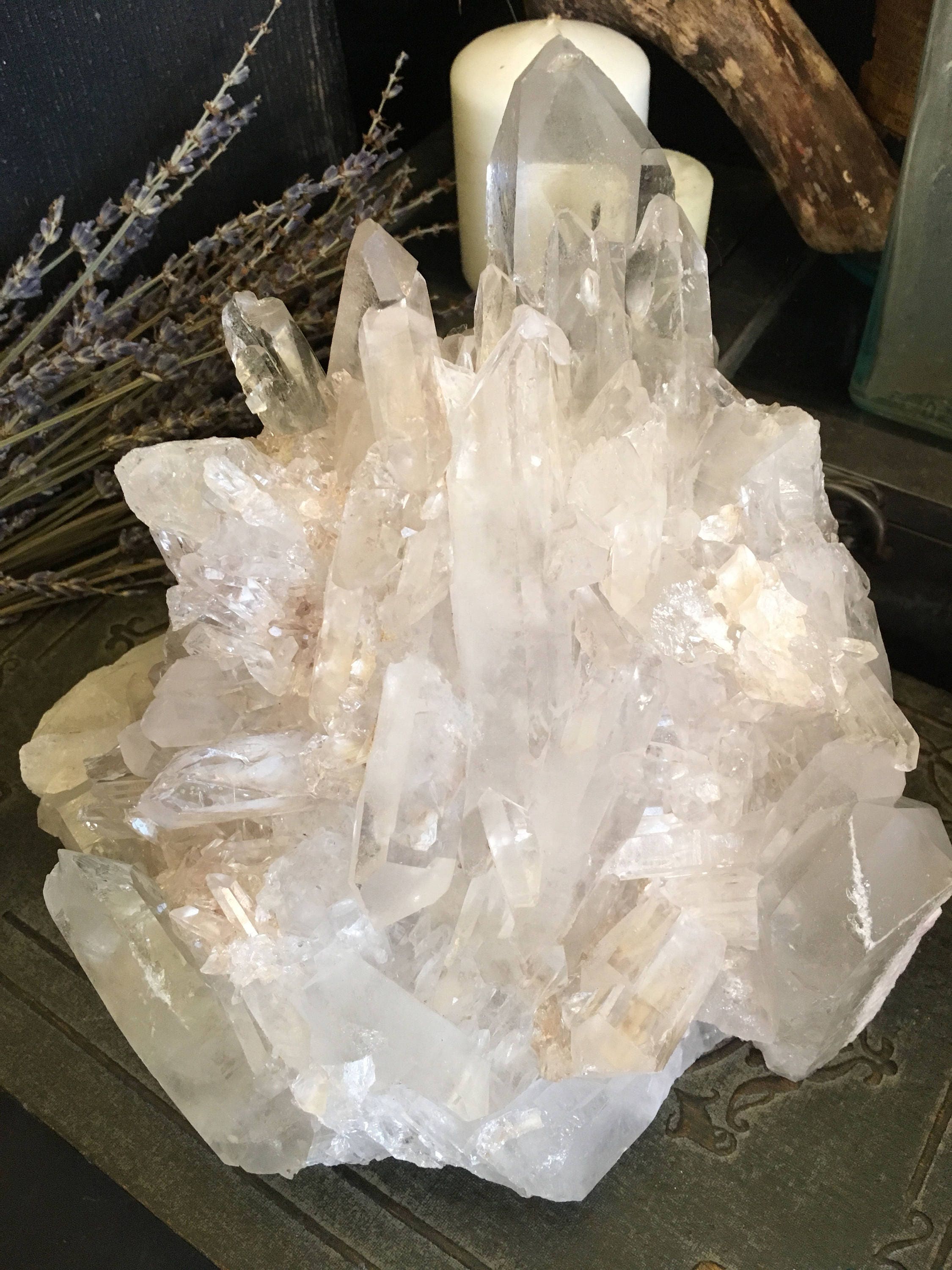 Large Crystal Cluster Raw Quartz Cluster Clear Quartz Cluster Healing