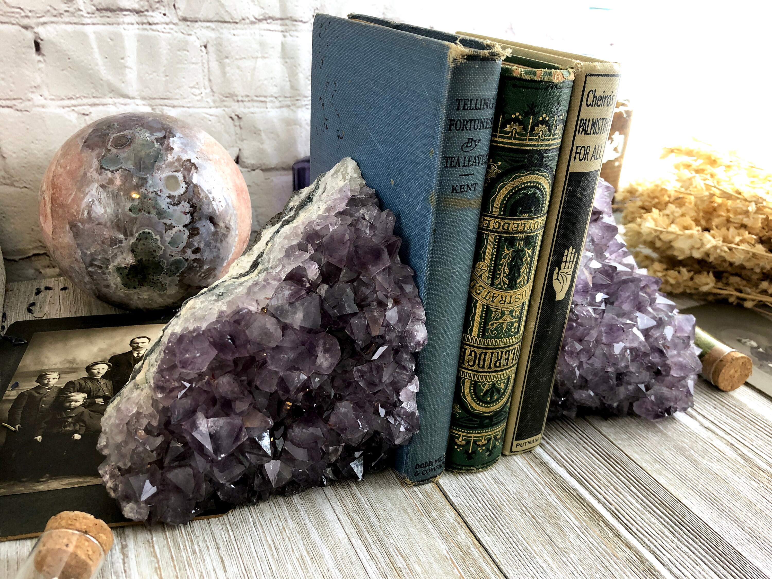 crystal bookends crystal bookends