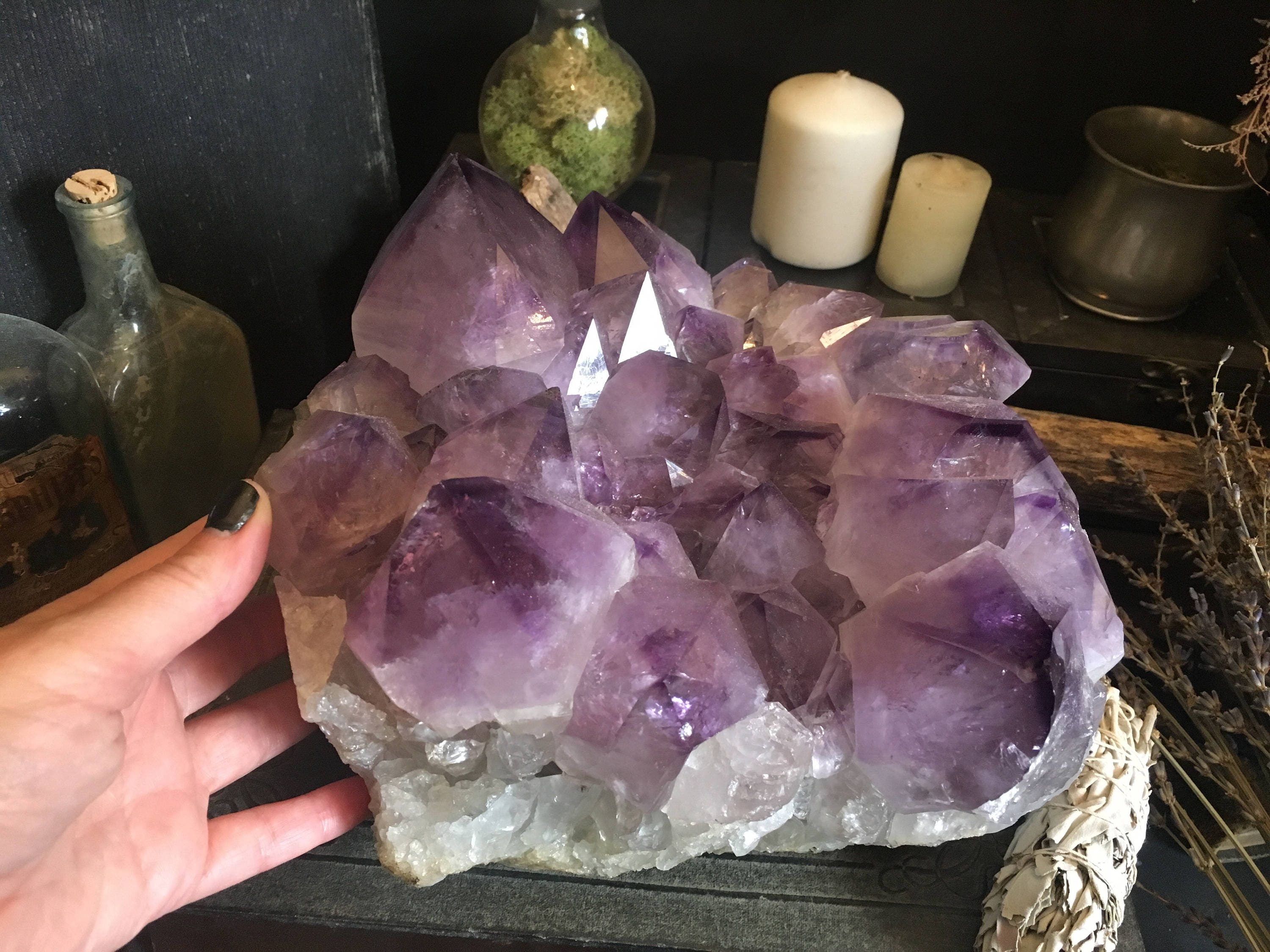 Large Amethyst / Raw Crystal Cluster / Large Amethyst Cluster / Raw