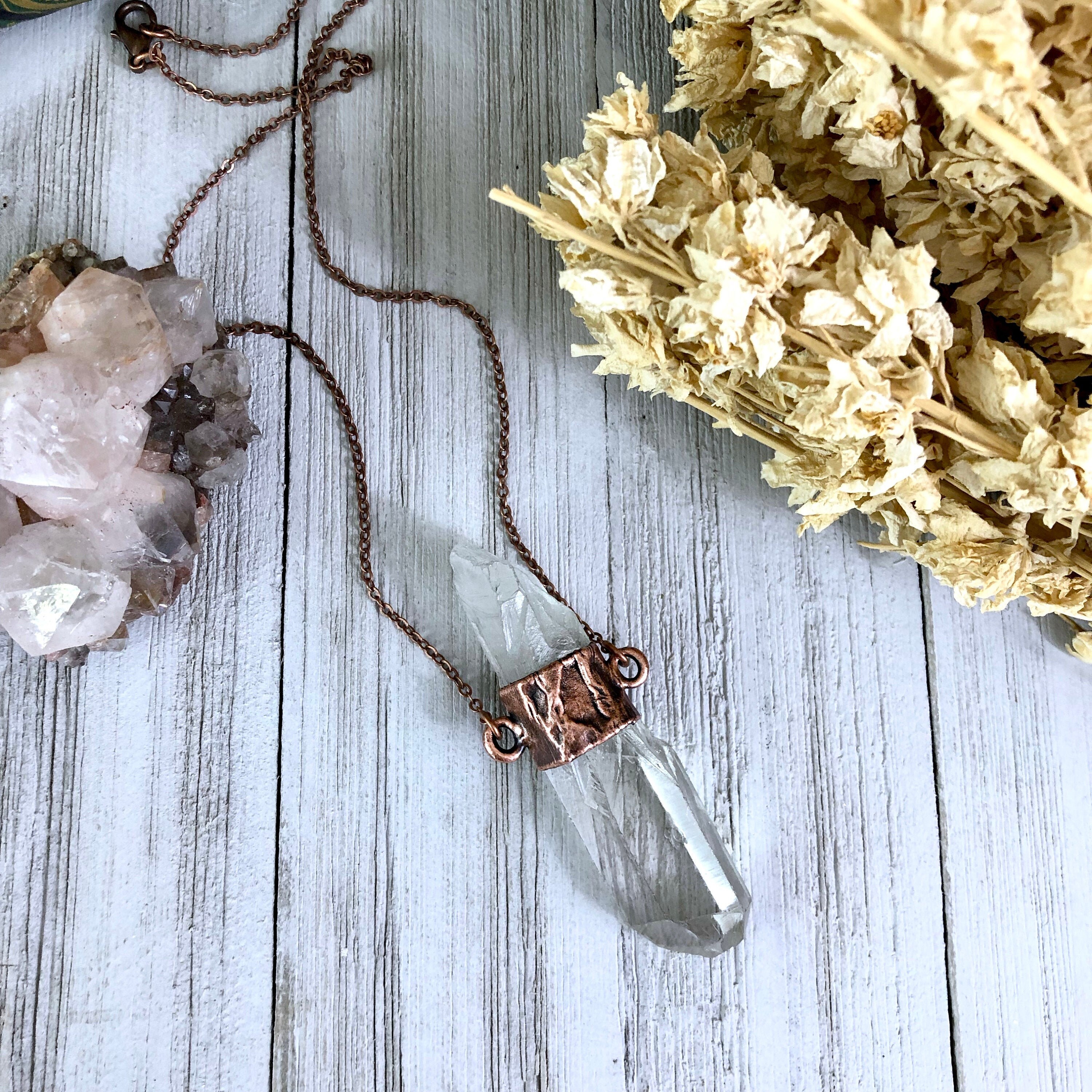 Large raw 2024 crystal necklace