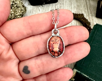 Road To Nowhere - Vintage Dive Bar Bathroom Toilet Necklace Fine Silver - One of a Kind