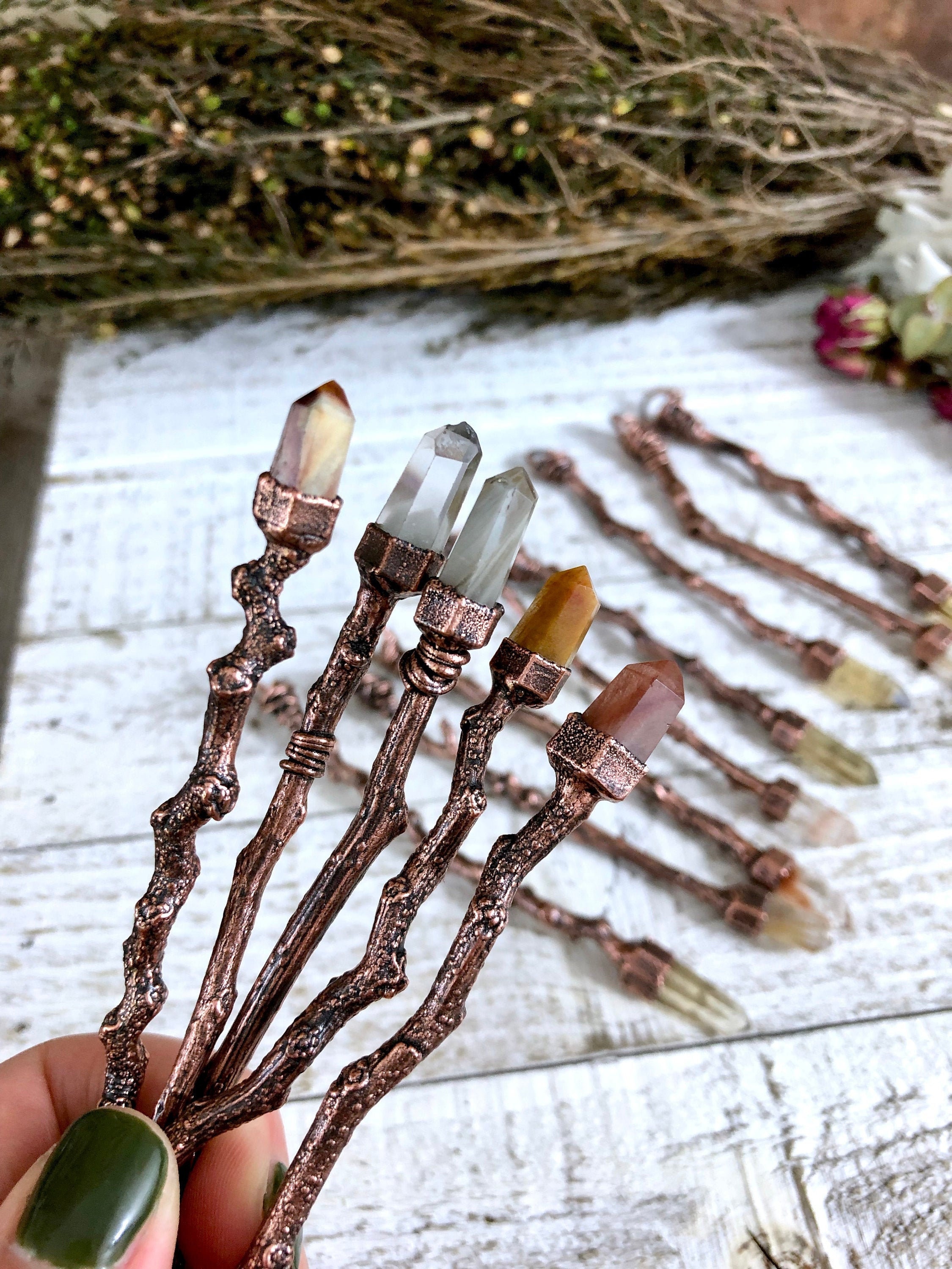 Crystal wand pendant deals