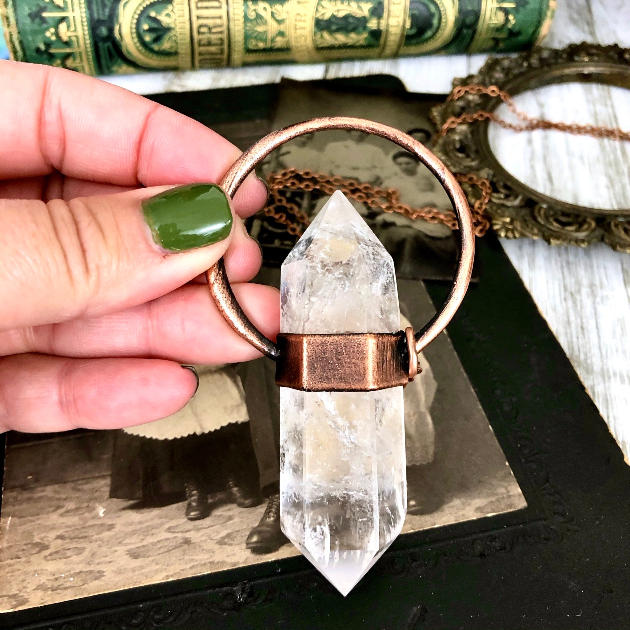 Extra Large Brazilian Crystal Quartz Pendant