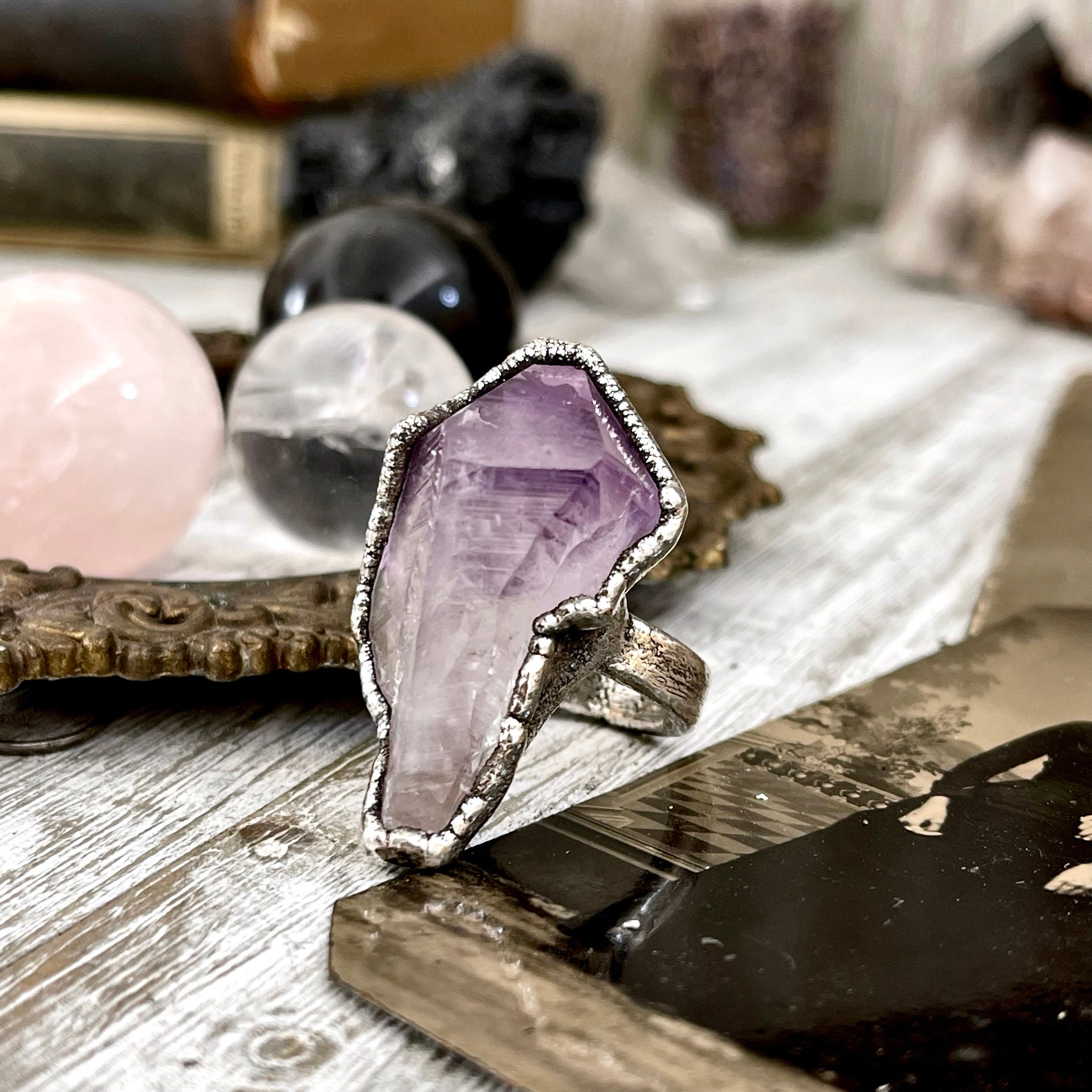 Crystal Rings | Shop Natural Healing Amethyst Chips Stone Rings