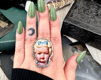 The Weirdlings - Fine Silver Ring Size 9 / One of a Kind