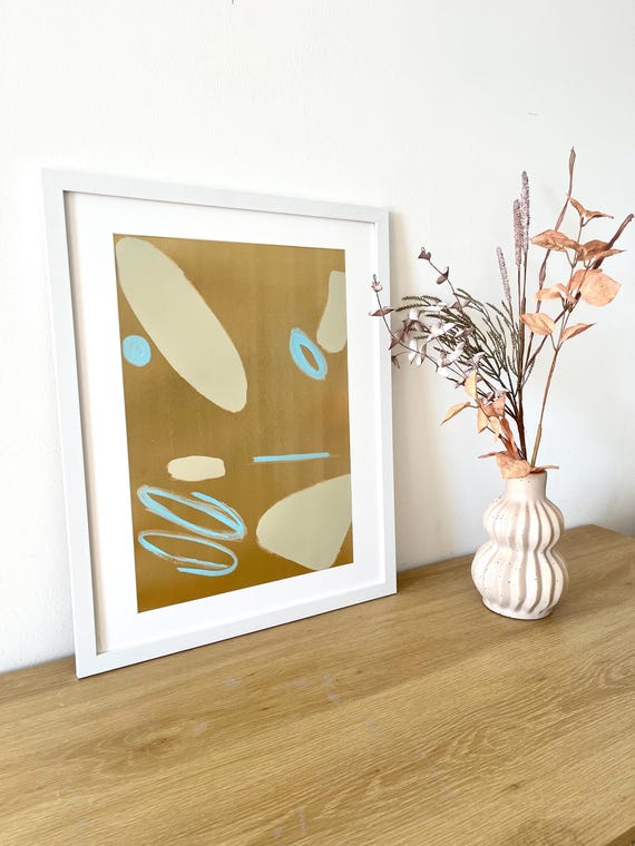 Emotions, original abstract painting, framed, 40.x50cm