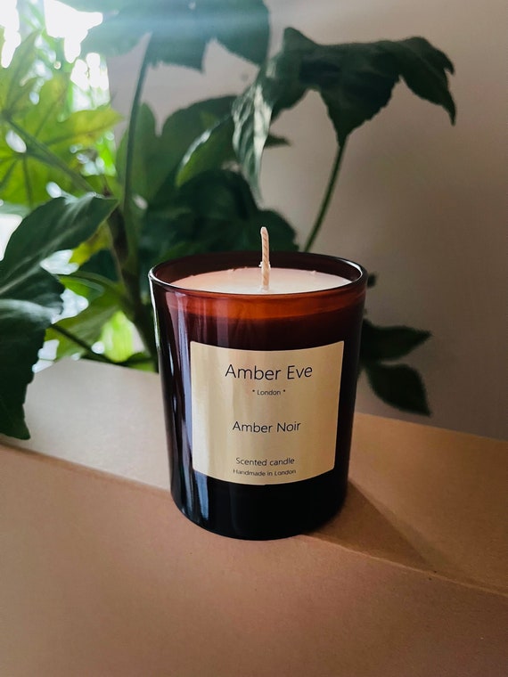Amber Noir Amber glass candle