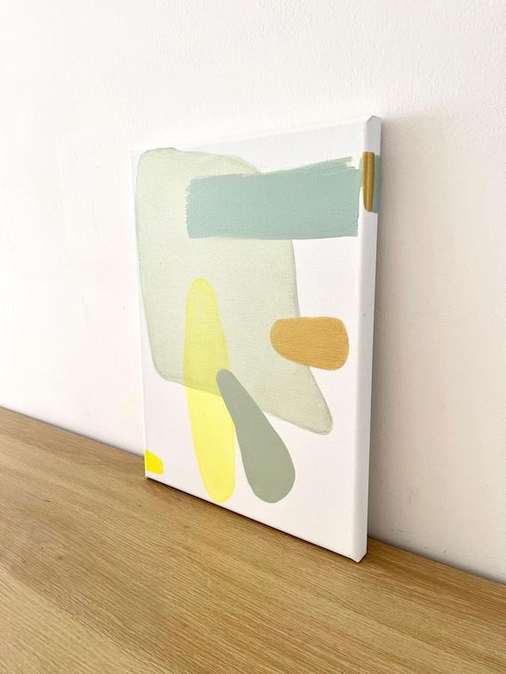Ice lolly melted in the sunshine, original acrylic painting on canvas 40x30cm