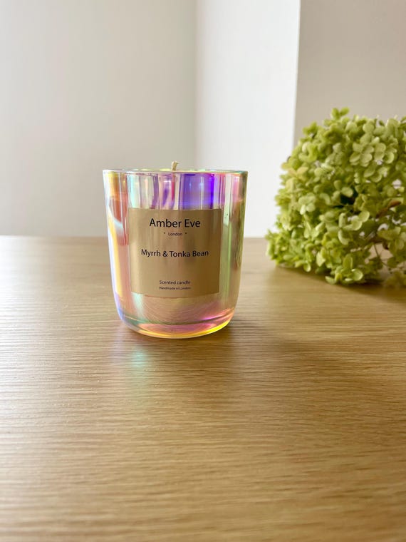 Myrrh & Tonka Bean Scented Candle in Luminous Glass