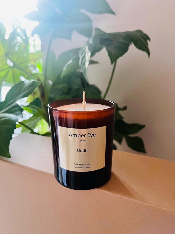 Oudh Candle in Amber Glass