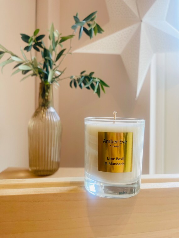 Lime Basil & Mandarin Scented Candle