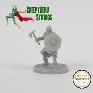 3D Resin Printed 28mm Scale Death Knight with Axe Miniature