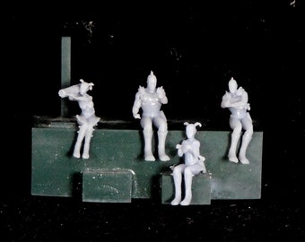 Gaslands 3D Resin Printed 20mm (1/64) Scale Seated Punk Figure Set