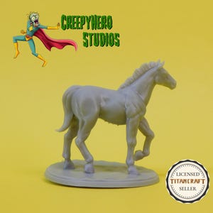 3D Resin Printed 28mm Scale Wild West Horse Walking Miniature