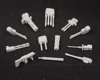 32mm Scale Mixed Machinegun Set (Not for Matchbox or Hotwheels)