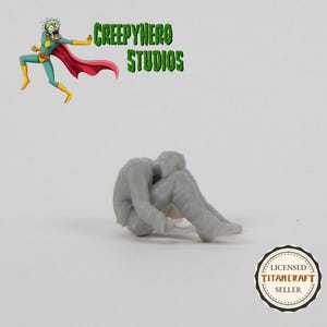 3D Resin Printed 28mm Scale Zombie Corpse Sitting Miniature