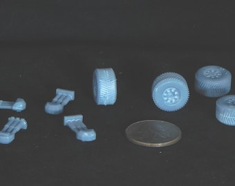 Micro Gaslands 3D Resin Printed Monster Truck Tire Set