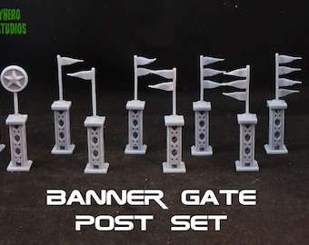 Gaslands 20mm (1/64) Scale 3D Resin Printed Banner Gates