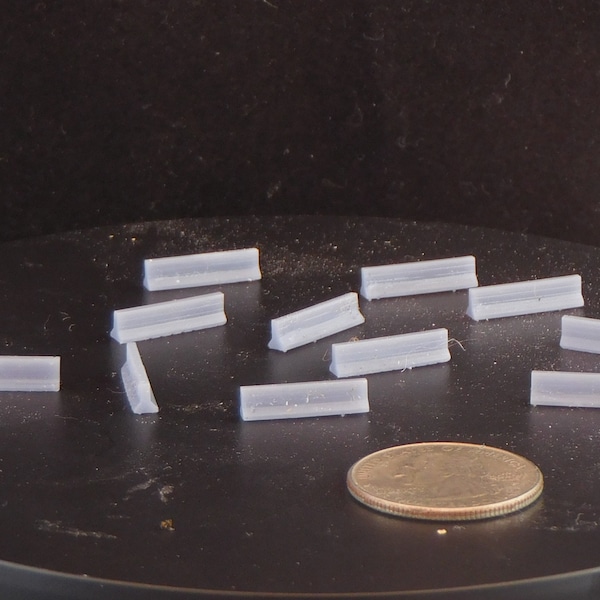 Micro Gaslands 3D Resin Printed 10mm scale Concrete Barrier Set