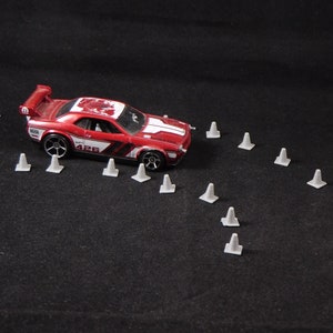 1/64 (20mm) Hotwheels and Matchbox scale Traffic Cones for Gaslands and other vehicular combat games