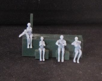 Gaslands 3D Resin Printed 20mm Scale Seated Surfer Set