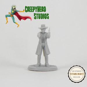 3D Resin Printed 28mm Scale Wild West Gunslinger Miniature