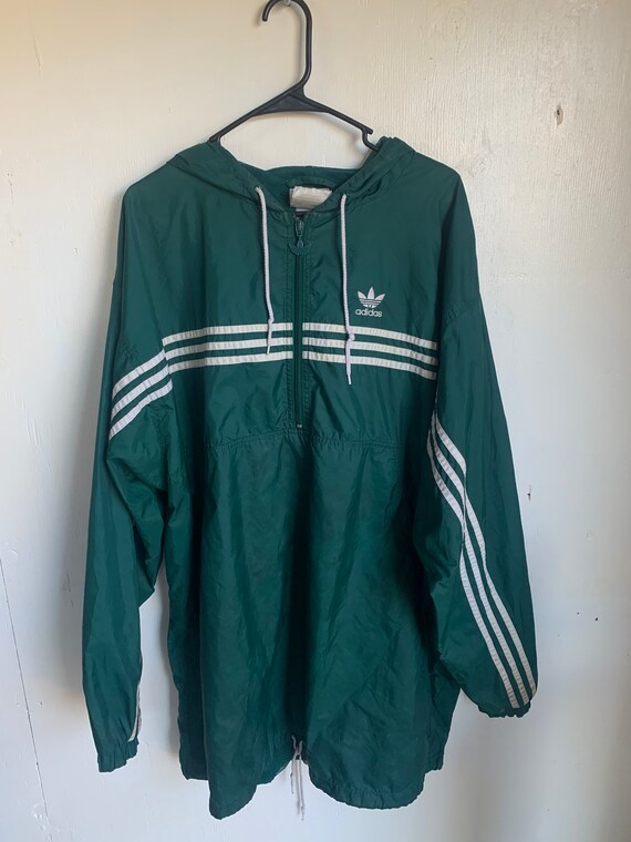 Vintage Adidas Windbreaker Pullover Green