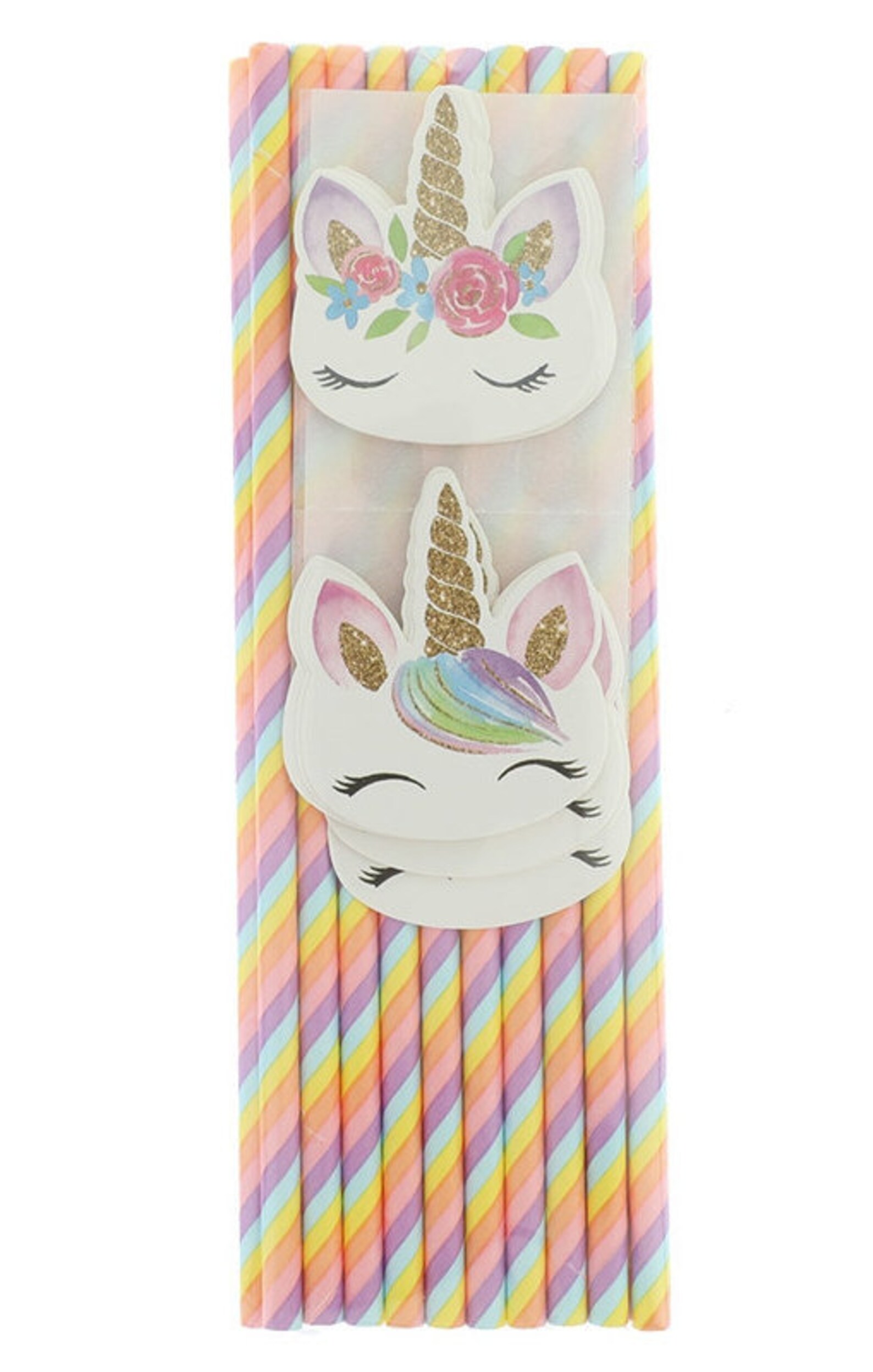 20 Unicorn Straws Rainbow Straws Birthday Party Supplies Etsy Canada