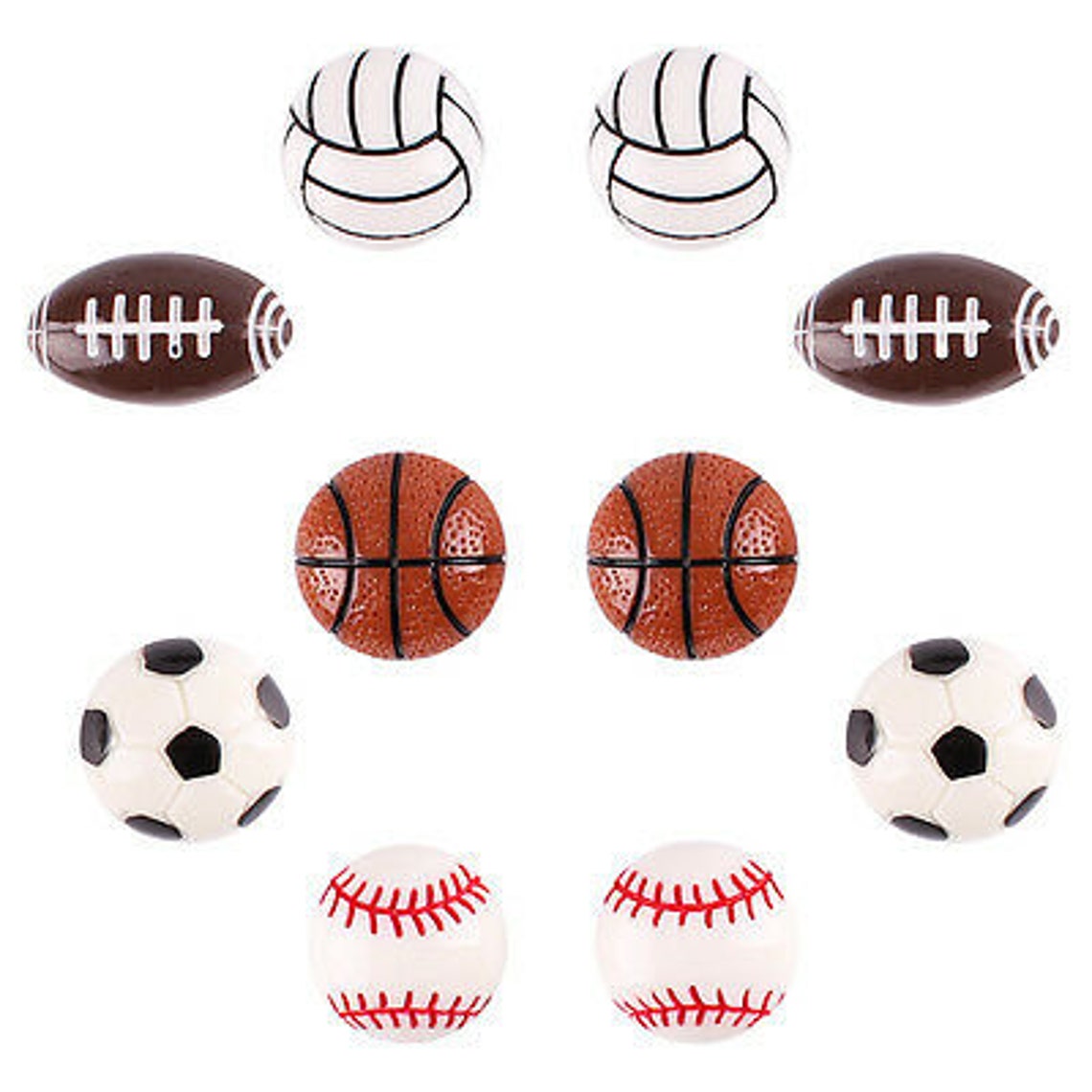 5 Sports Resin Sports Sports Push Pins Etsy