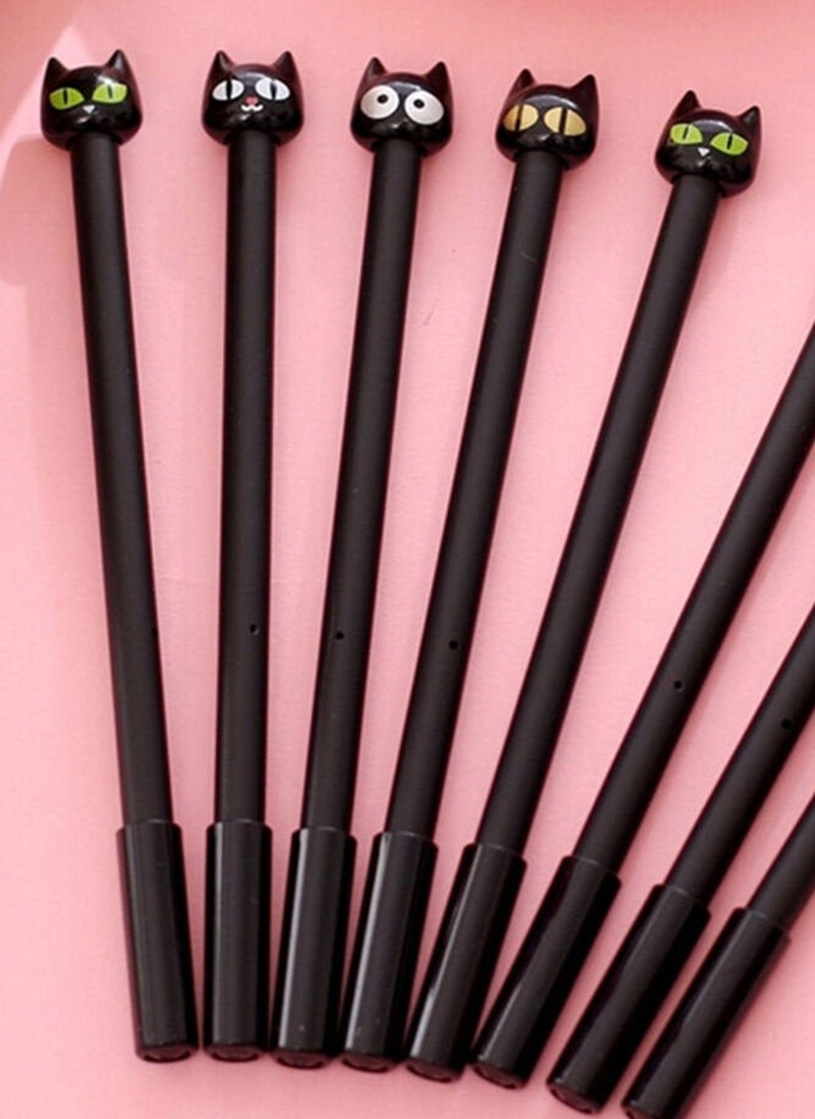 Black Cat Pens Cat Pens Cat Ballpoint Pens Cat Gel Pens Etsy