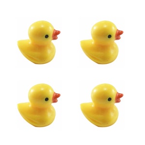 5 Mini Resin Ducks, Mini Rubber Ducklings, Baby Duck Cabochons, Easter Craft Supplies, Dollhouse Ducks, Resin Ducks, Mini Rubber Ducks, Mini