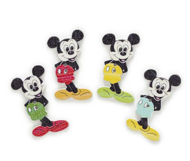 10 Mouse Buttons Wood Mouse Buttons Cartoon Mouse Buttons Etsy