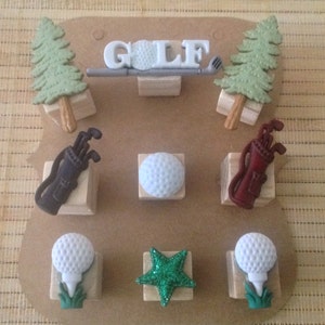 9 Golf Magnets, Sports Golf Magnets, Kitchen Magnets, Gifts for Golfer, Gift for Dad, Office Supplies, Locker Magnets, Kitchen Magnets, Golf