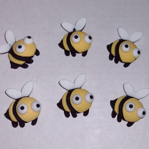 10 Hummel Cabochons, flache Harz Hummeln, Honigbienen Verzierungen, Bastelbedarf, Slime Charms, Bienen Handwerk, künstliche Hummeln, Biene