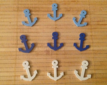 10 Anchor Charms, Anchor Cut Outs, Wood Anchor Charms, Nautical Charms, Nautical Crafts, Anchor Charms, Wood Craft Supplies, Craft Supplies
