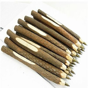 1 Penna a forma di ramo d'albero, Penna a forma di ramo di legno, Penna per libro degli ospiti, Bomboniere per matrimonio, Regali per uomo, Forniture per ufficio, Cancelleria, Articoli per feste, Strumento di scrittura