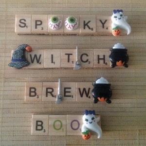 1 Halloween Magnet, Witch Magnet, Kitchen Magnet, Hostess Gift, Ghost Magnets, Spooky Magnet, Halloween Gift, Housewarming Gift, Home Decor