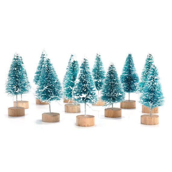 6 Mini Sisal Pine Trees, Dollhouse Trees, Mini Flocked Pine Trees, Crafting  Supplies, Mini Christmas Tree, Mini Bottle Neck Pine, Mini Pines 