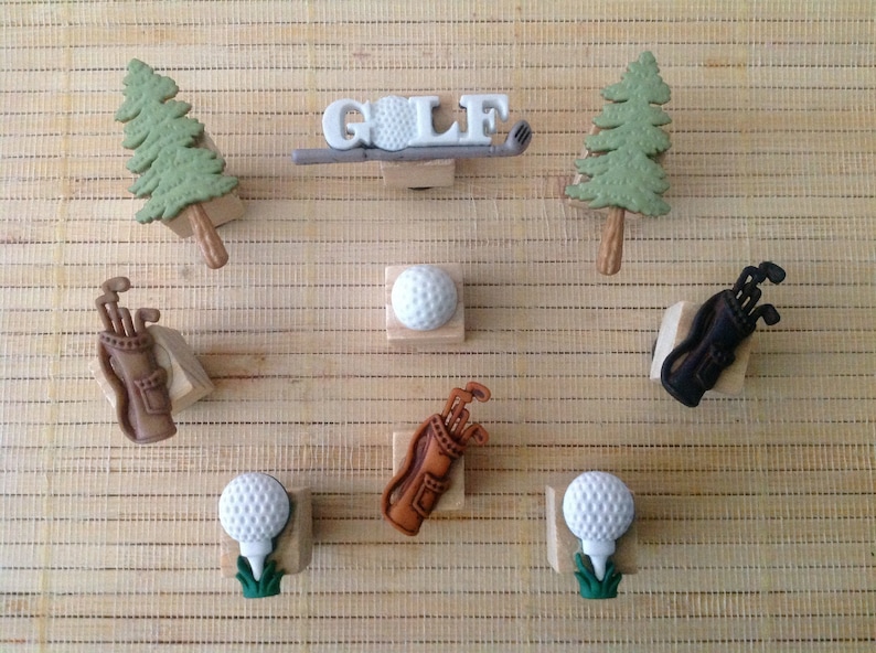 9 Golf Magnets, Sports Golf Magnets, Kitchen Magnets, Gifts for Golfer, Gift for Dad, Office Supplies, Locker Magnets, Kitchen Magnets, Golf image 2