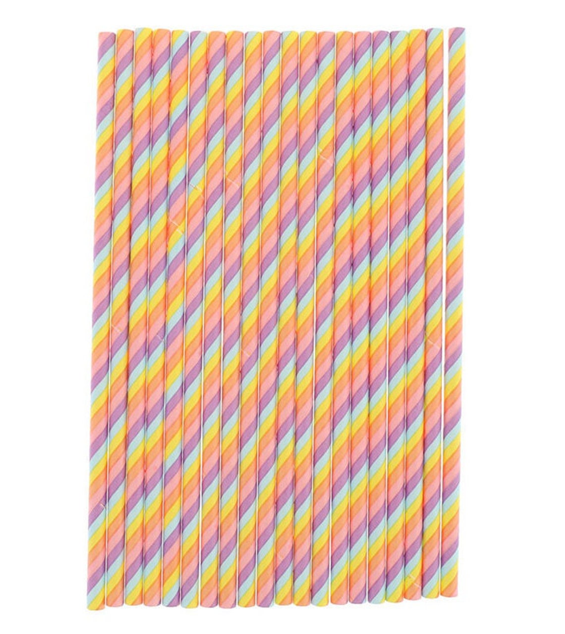 20 Unicorn Straws Rainbow Straws Birthday Party Supplies Etsy Canada