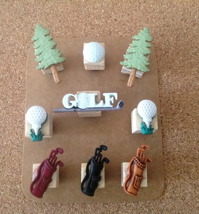 9 Golf Magnets, Sports Golf Magnets, Kitchen Magnets, Gifts for Golfer, Gift for Dad, Office Supplies, Locker Magnets, Kitchen Magnets, Golf image 3