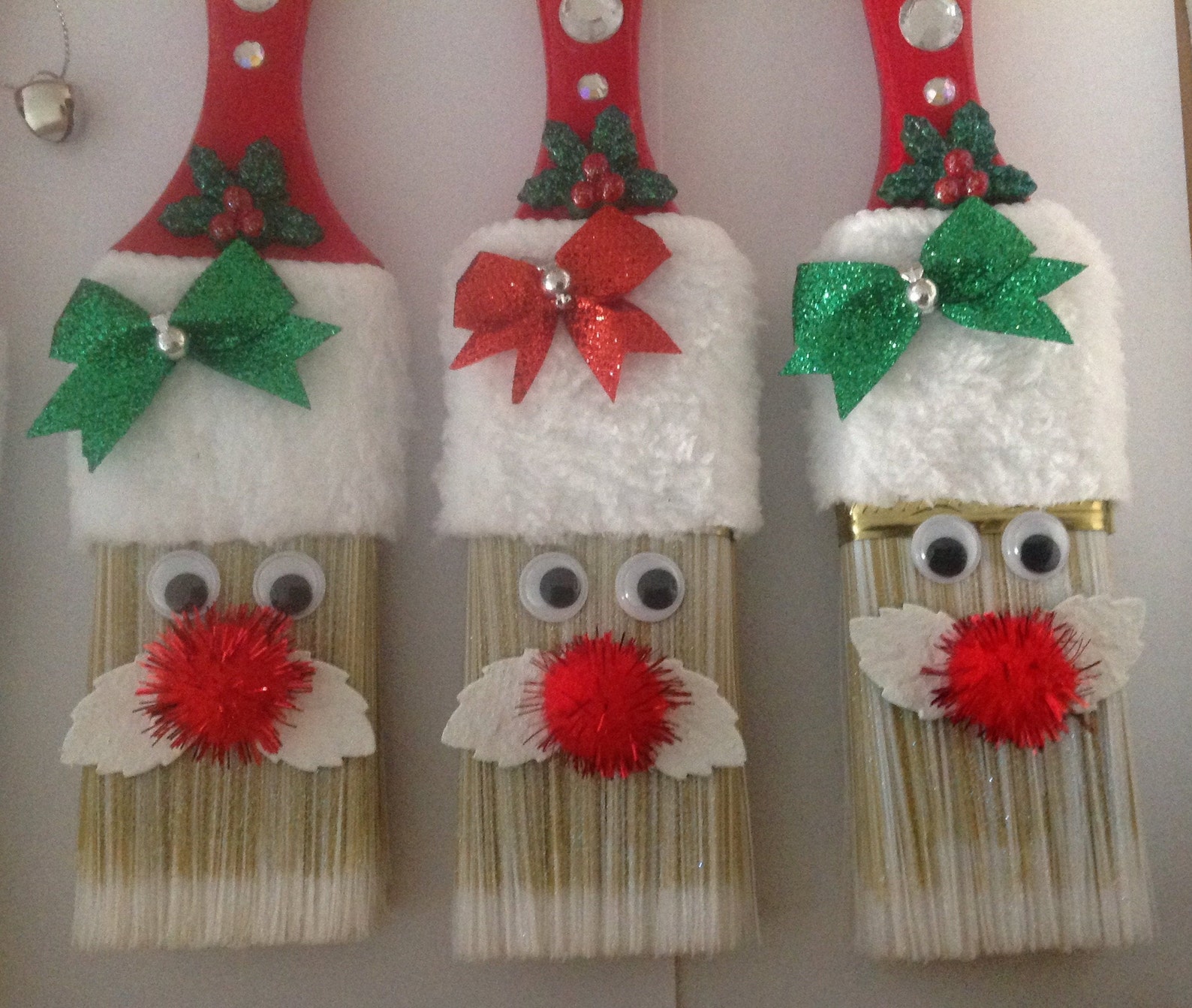 1 Paint Brush Santa Ornament Tree Ornament Santa Claus - Etsy