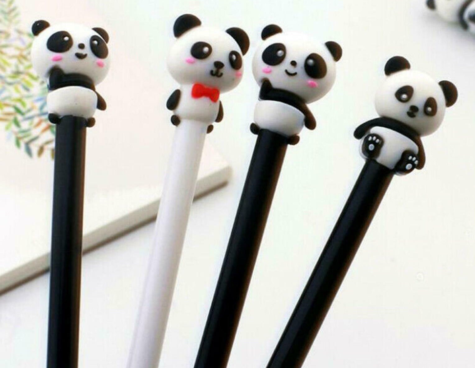 1 pcs Cute Panda Student Stationery Black Ink Gel Pens School Office Supplies N 