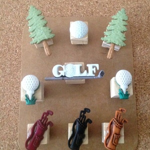 9 Golf Magnets, Sports Golf Magnets, Kitchen Magnets, Gifts for Golfer, Gift for Dad, Office Supplies, Locker Magnets, Kitchen Magnets, Golf image 4