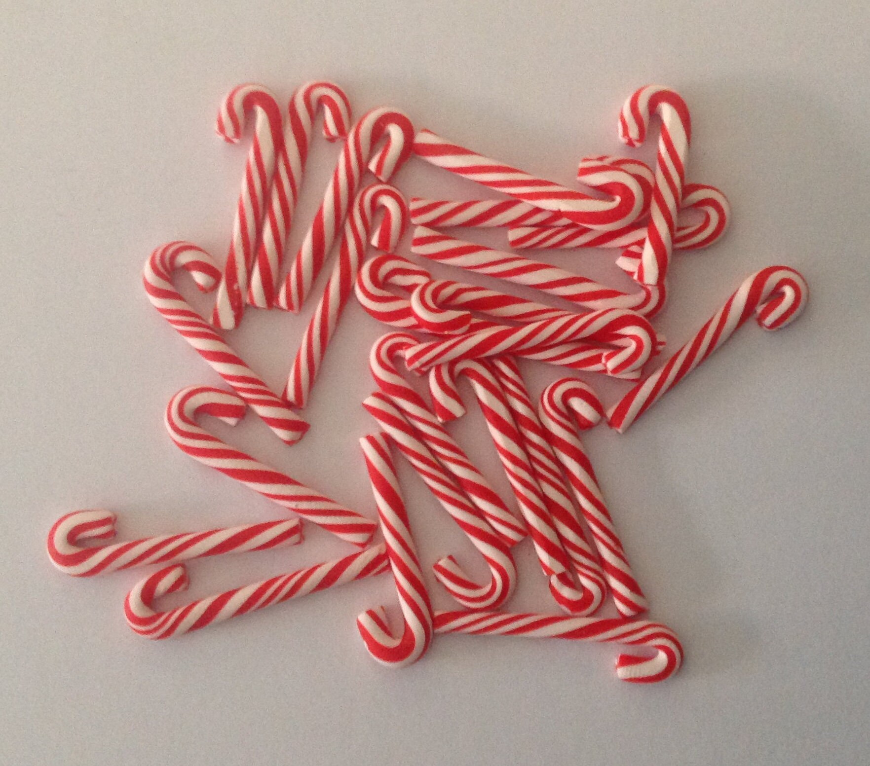 10 Clay Candy Canes Craft Supplies Dollhouse Candy Faux Etsy