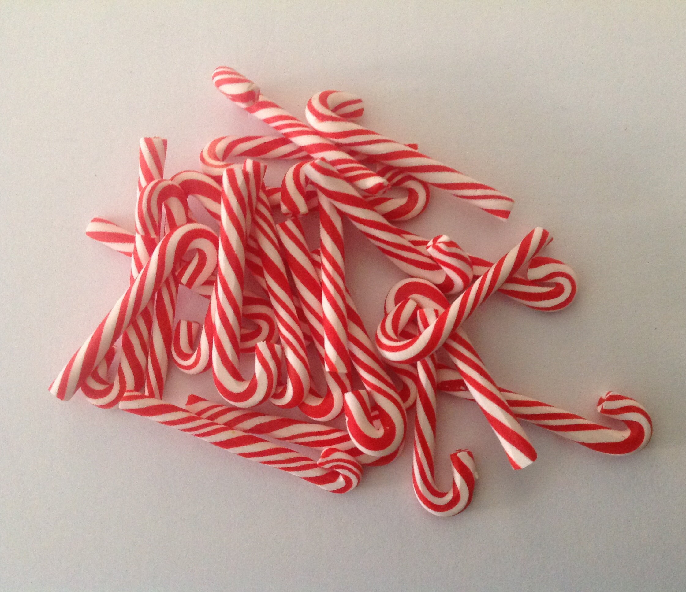10 Clay Candy Canes Craft Supplies Dollhouse Candy Faux Etsy
