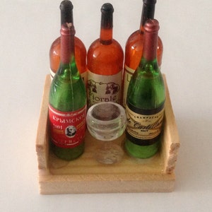 1 Mini Wine Bottle Magnet, Mini Crated Wine Magnet, Wine Crate Magnets, Kitchen Magnets, Resin Wine Bottle Magnets, Wine Crate Magnets, Wine