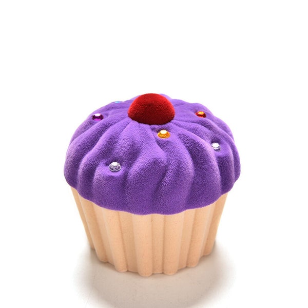 1 Cupcake Jewelry Box, Cupcake Trinket Box, Gifts for Women, Jewelry Storage, Cupcake Earring Box, Cupcake Ring Holder, Jewelry Trinket Box